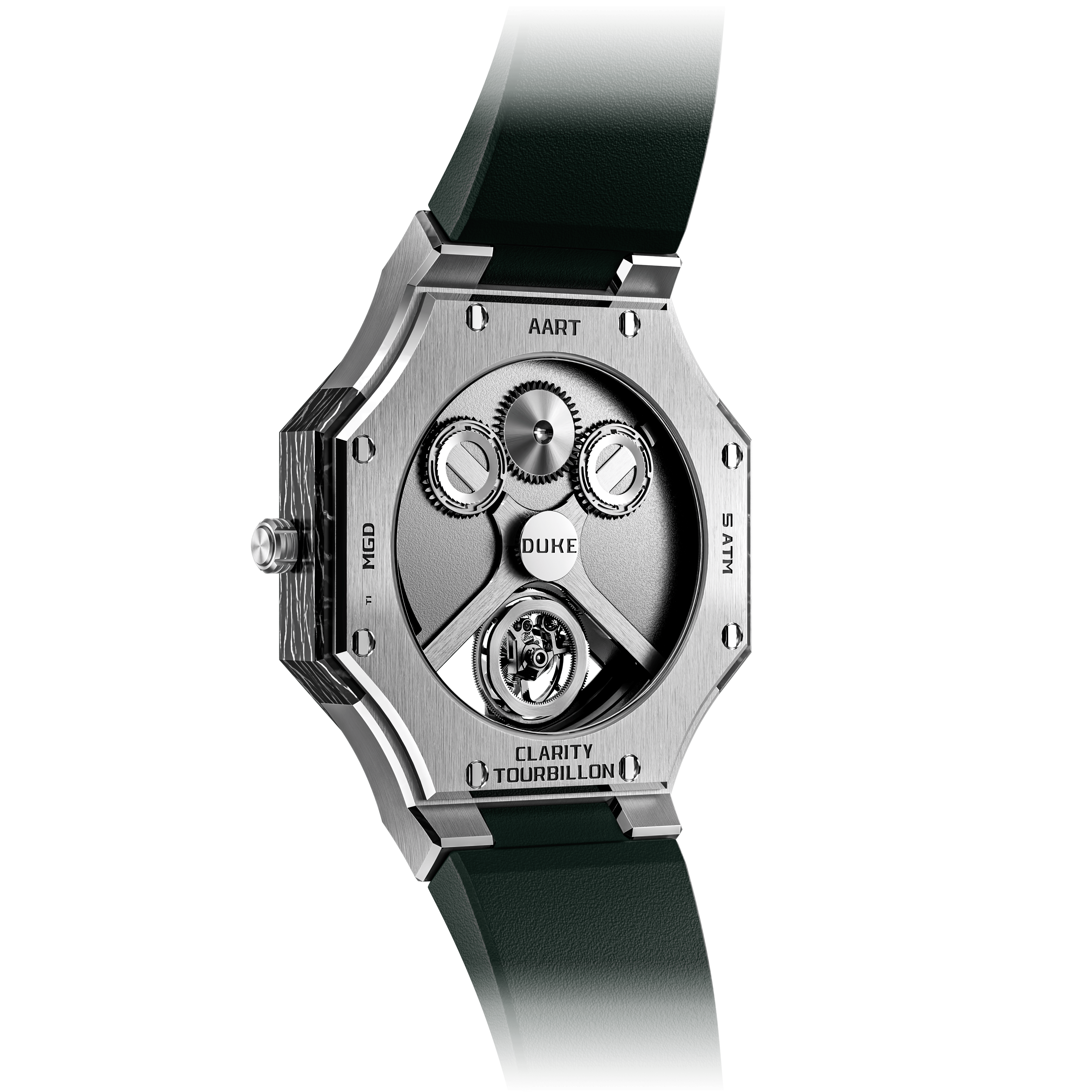 DUKE AART Clarity Tourbillon Green Timepiece Back