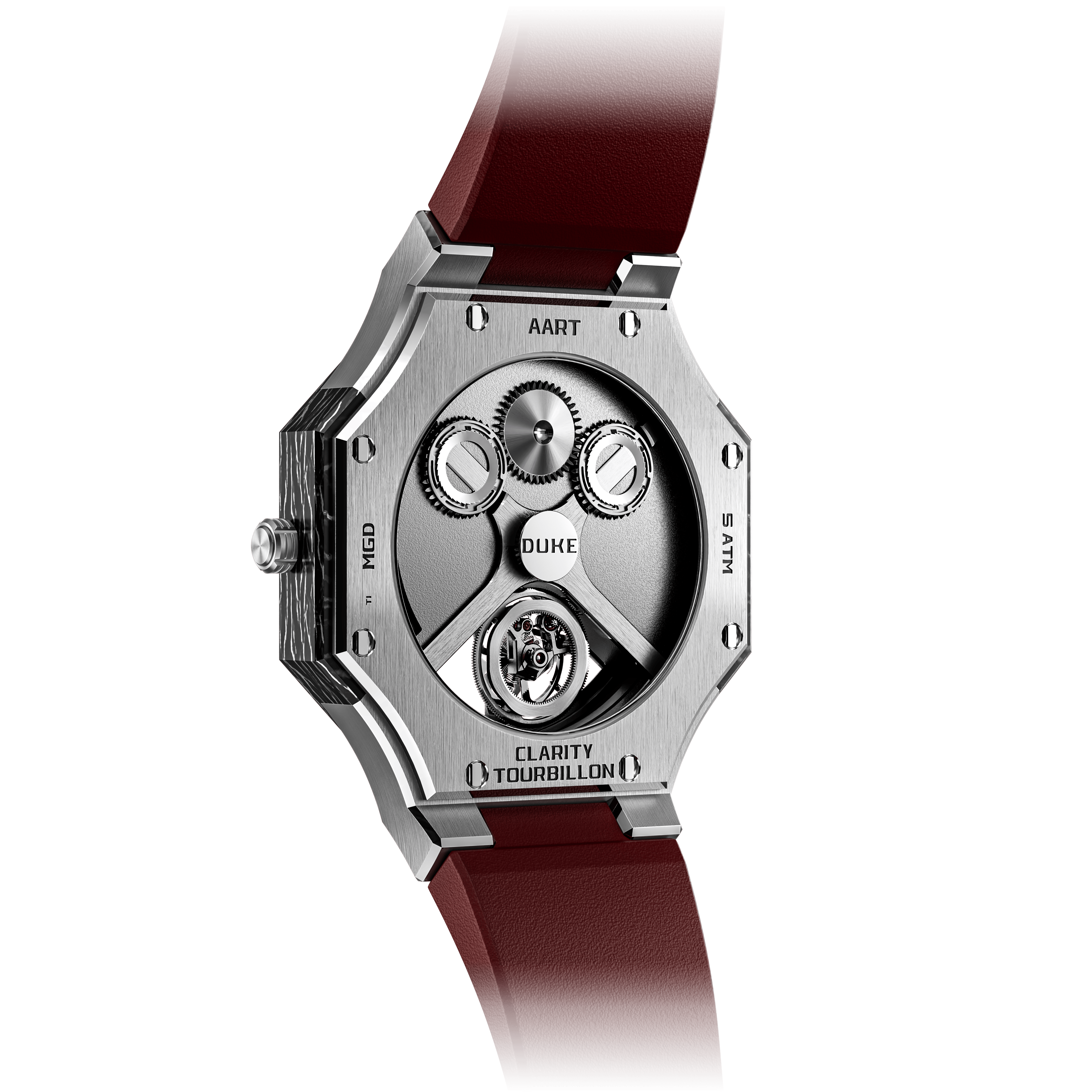 DUKE AART Clarity Tourbillon Red Timepiece Back