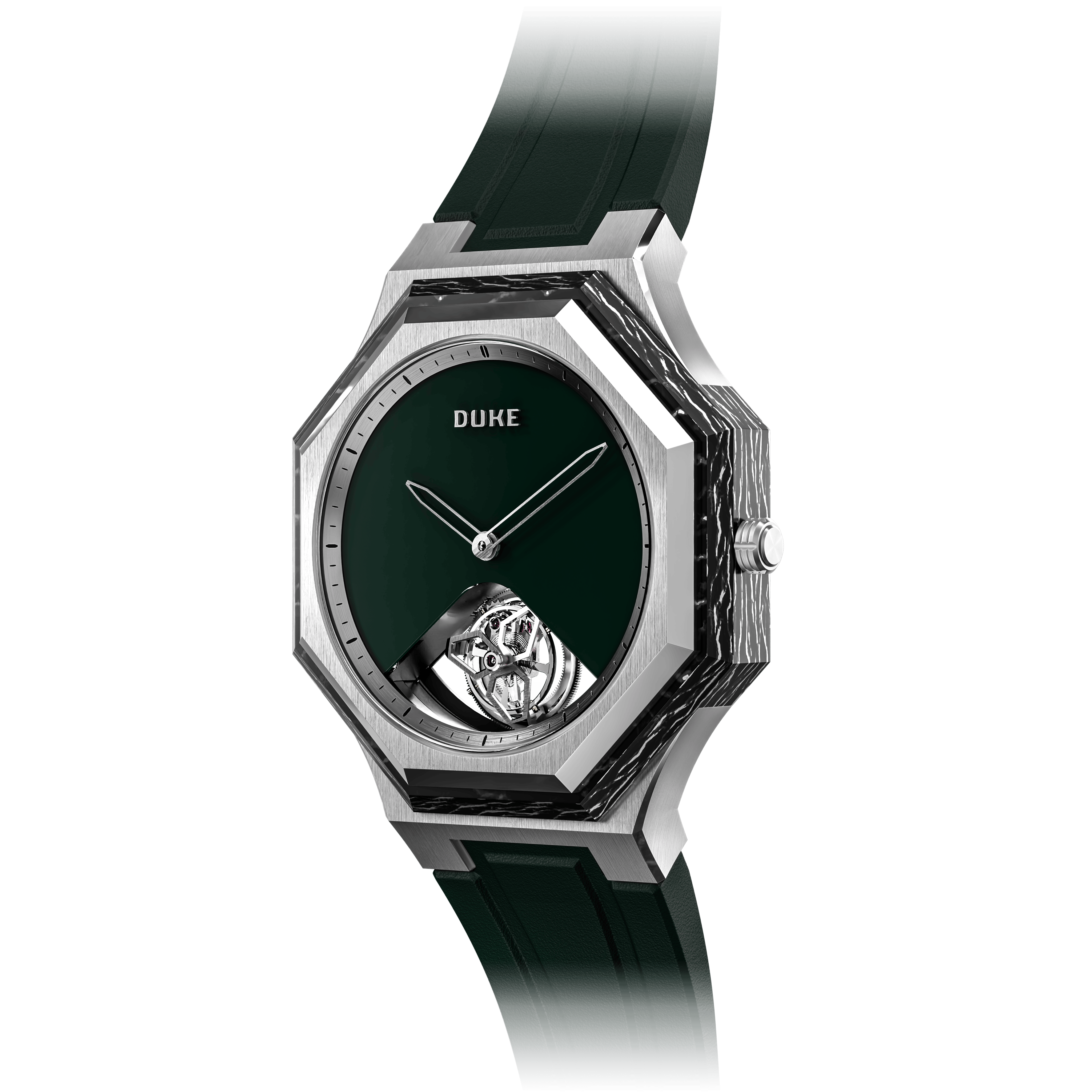 DUKE AART Clarity Tourbillon Green Timepiece Side